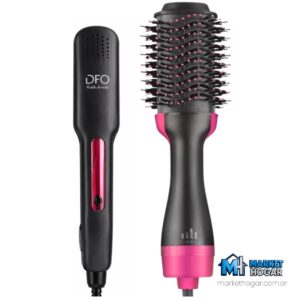 Combo Secador con Cepillo Voluminizador + Plancha de Pelo DFO