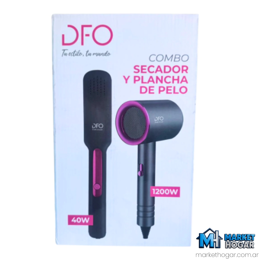 Combo de Secador de Pelo + Plancha de Pelo DFO - Image 2