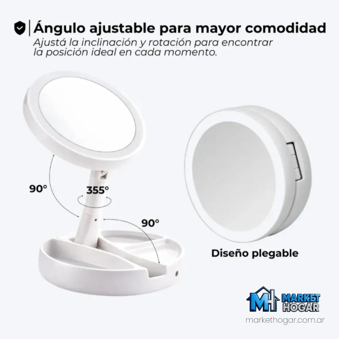 Espejo con Luz Led de Forma Circular Dinax - Image 3