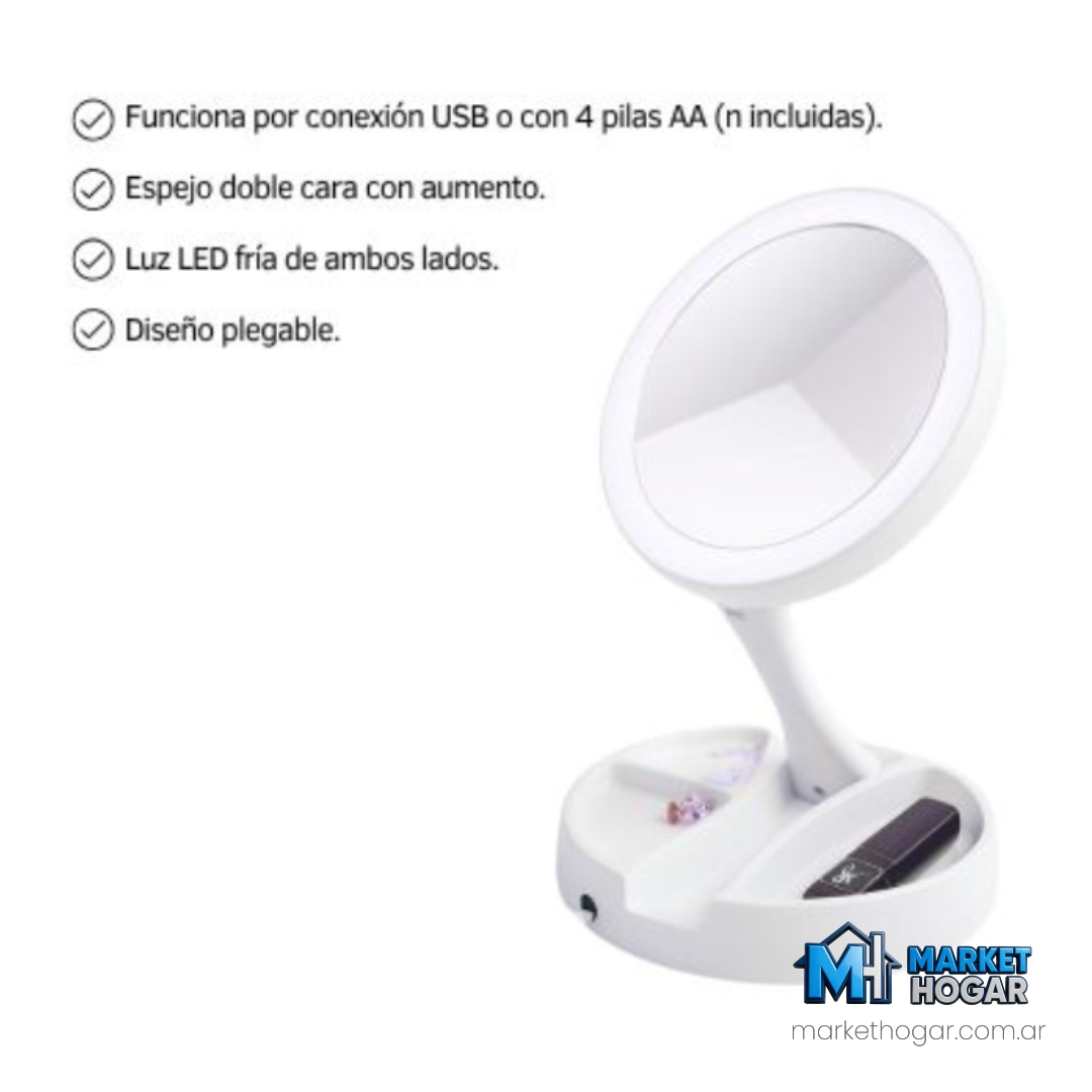 Espejo Doble Cara con Luces Led Dinax - Image 3