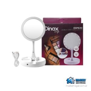 Espejo Doble Cara con Luces Led Dinax