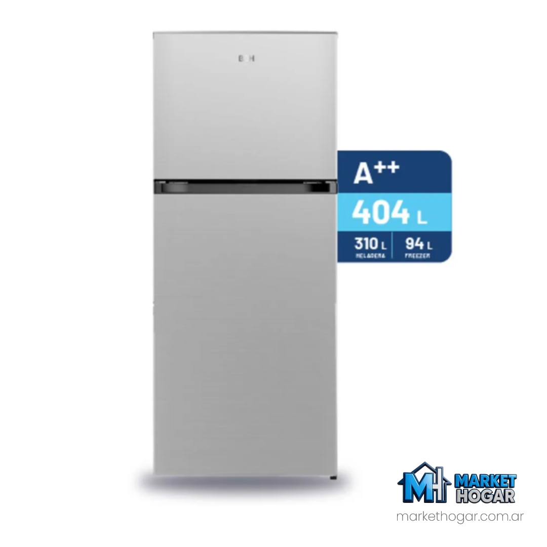 Heladera BGH Top Mount No Frost INVERTER 404LTS Inox