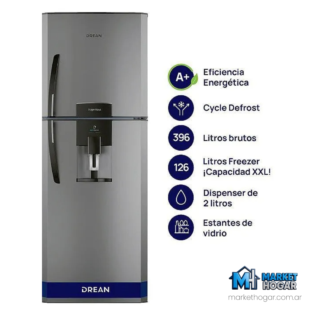 Heladera Drean 400 Lts Matte Eco con Dispenser de Agua - Image 6