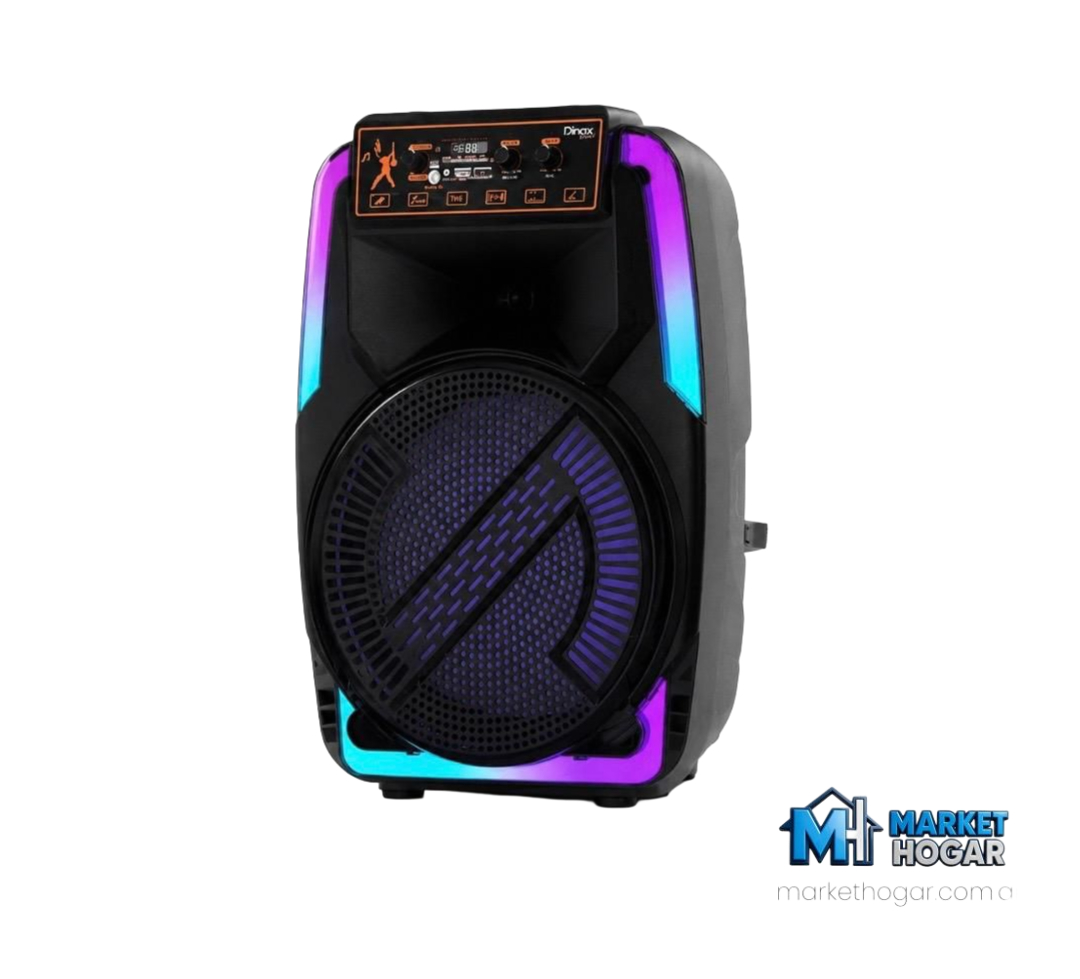Parlante Inalámbrico USB + Micrófono 15" 1500W Dinax