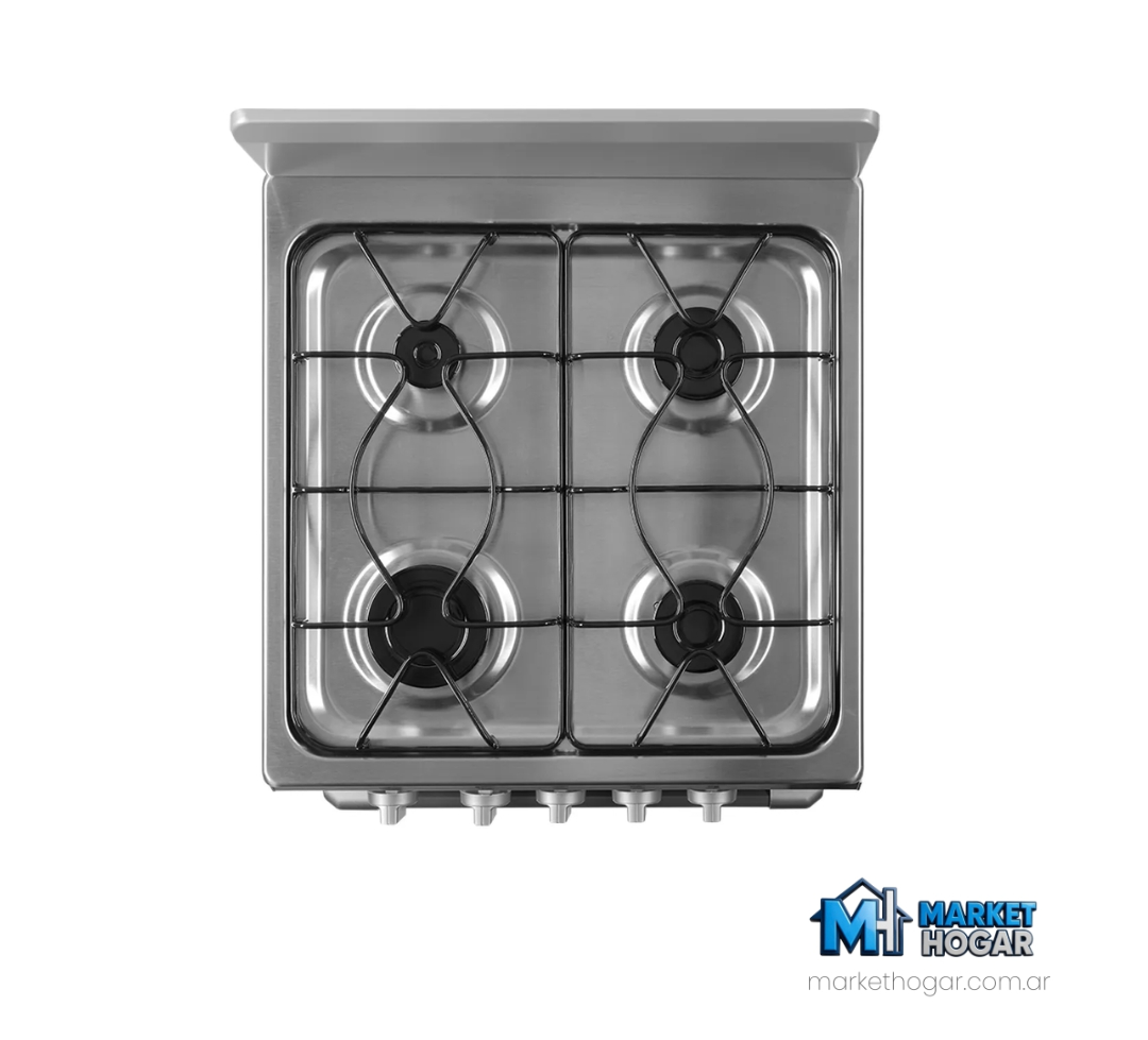 Cocina Philco Gas Essential 50 cm Plata 4 Hornallas con Horno Amplio - Image 4
