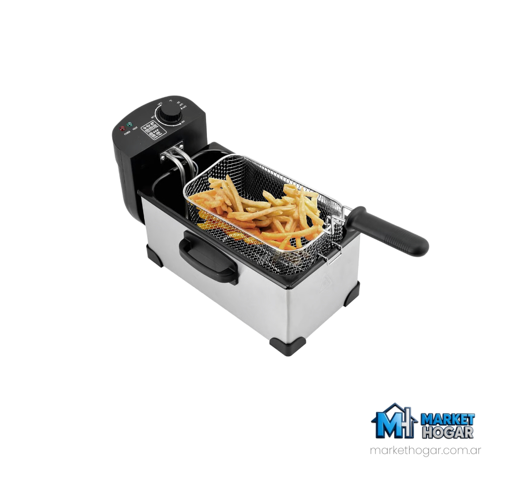 Freidora de Aceite Eléctrica Dinax 3 Litros 2000W Acero Inox - Image 2