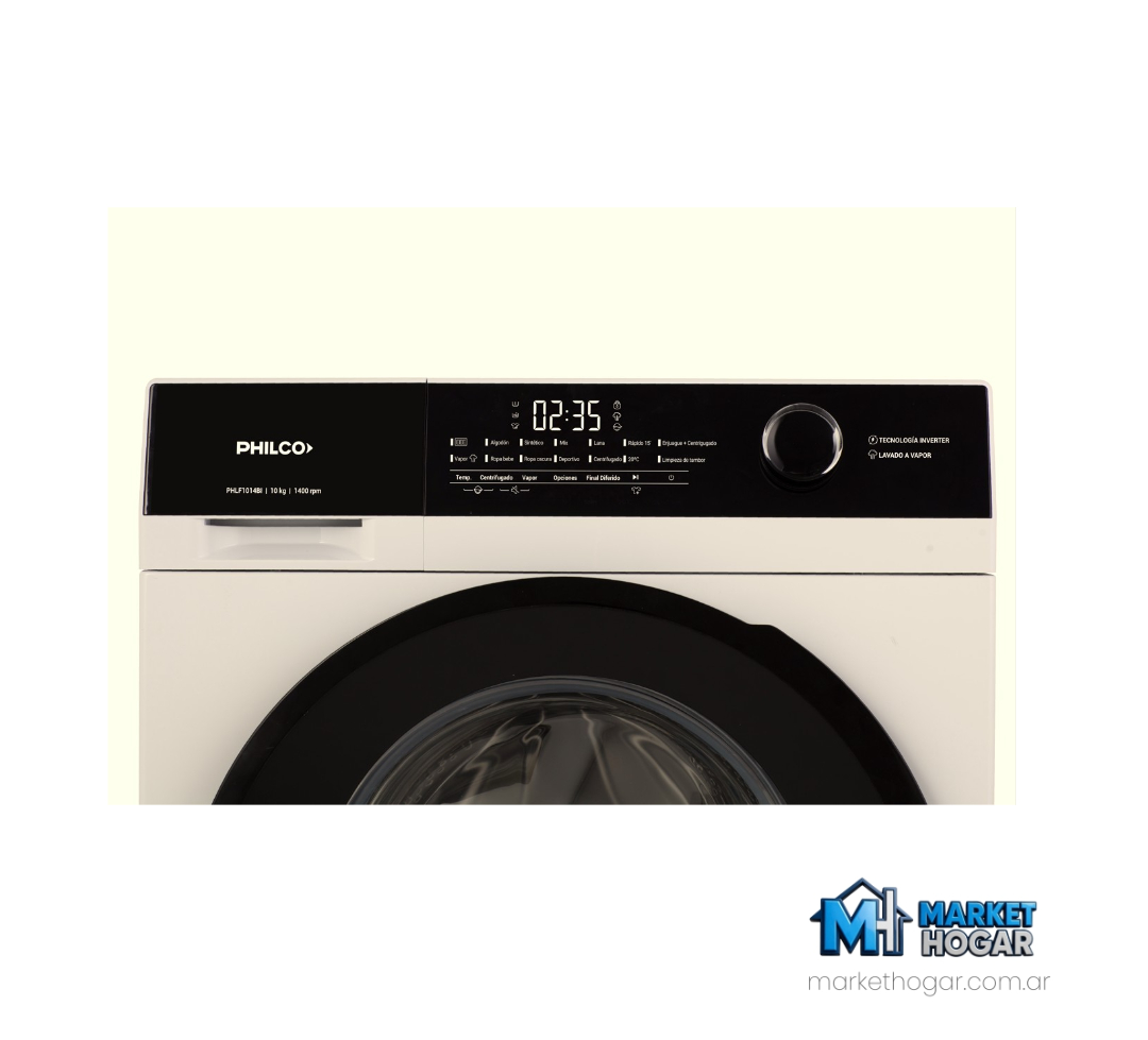 Lavarropas Philco 11 Kg Carga Frontal Inverter Blanco - Image 3