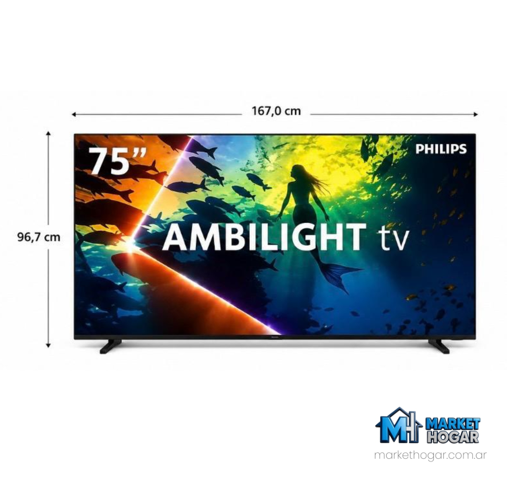 Smart Tv 75'' Phillips Ambilight UHD 4K Android TV - Image 2