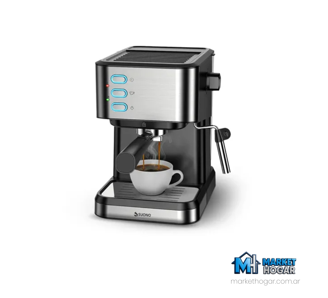 Cafetera Espresso Coffee Maker 1.5Lts 1-2 Tazas 1.050W Suono