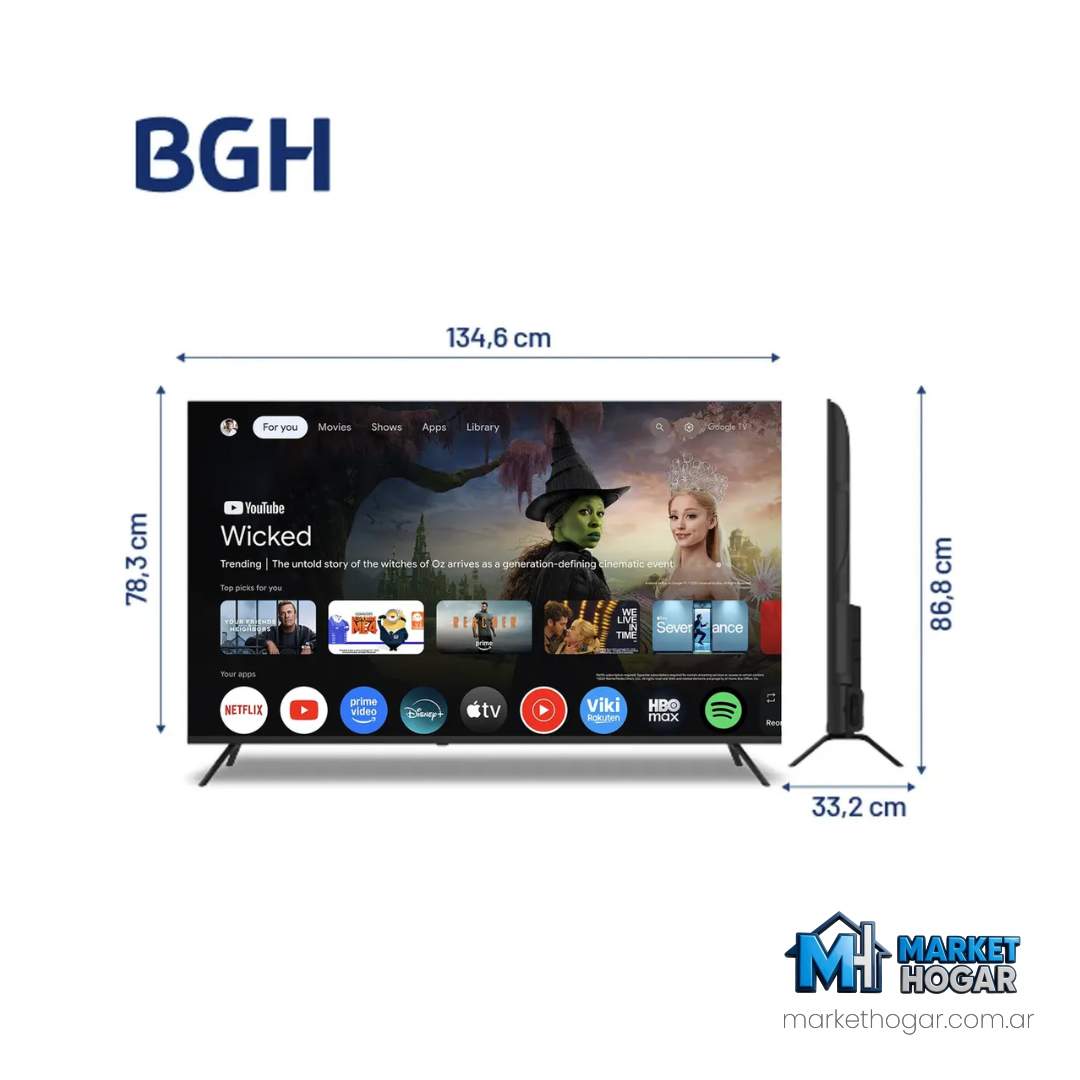 Smart Tv 60' BGH Google Tv 4K Led - Image 2