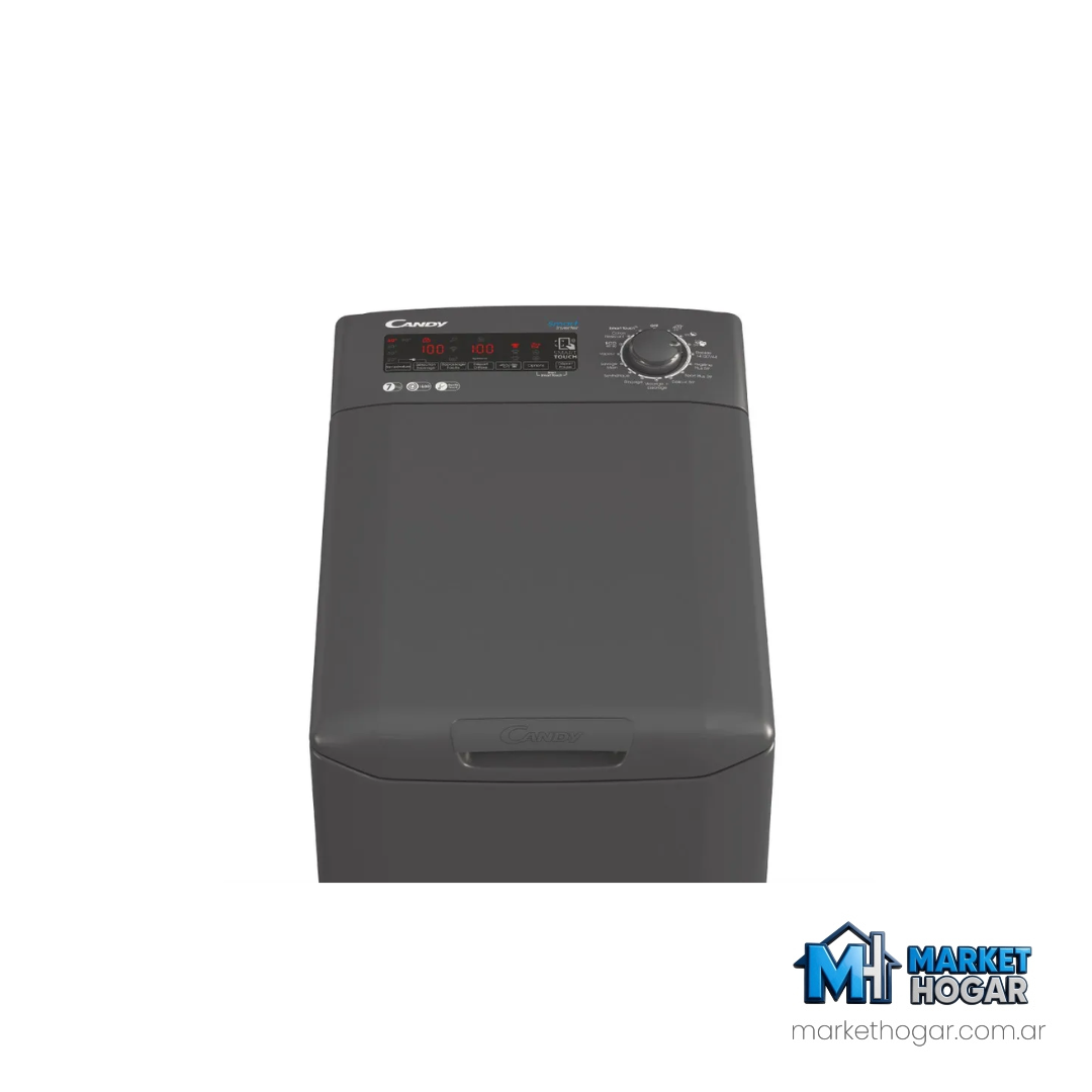Lavarropas Candy 7kg 1.400 RPM Inverter Carga Superior Grafito - Image 3
