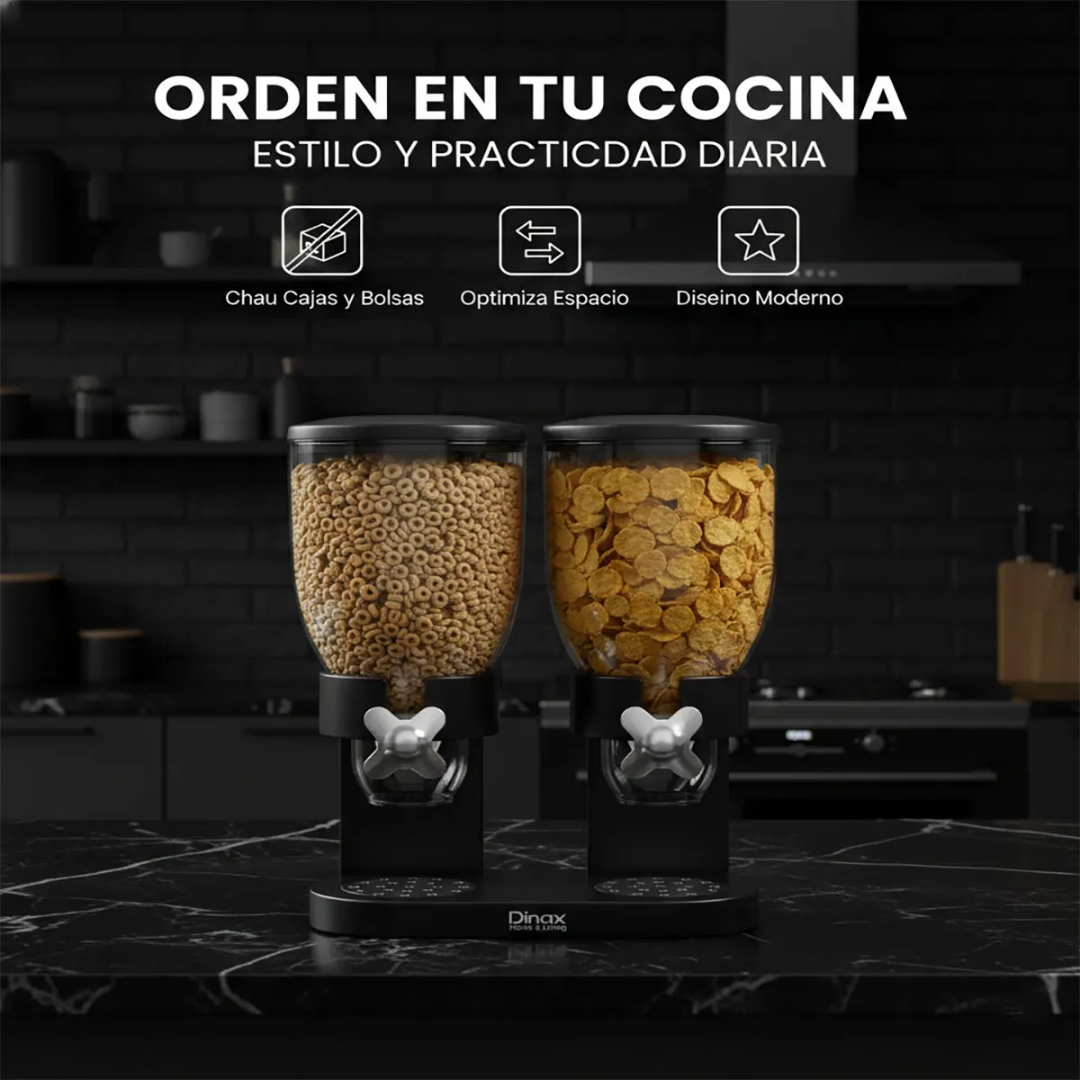 Dispensador de Cereales Doble 2 Litros Dinax - Image 2