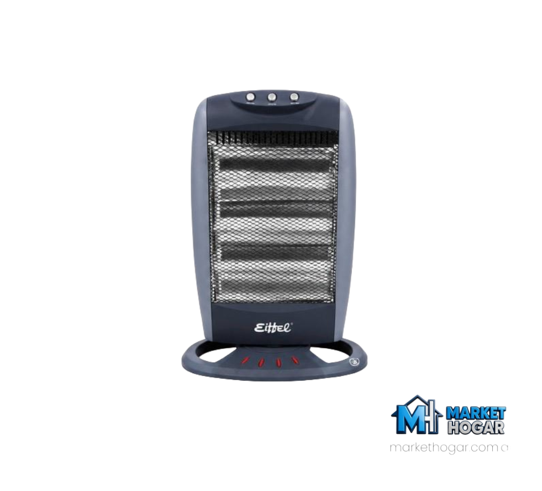 Estufa Electrica Fija Eiffel 3 Niveles + 1200W de Potencia Gris