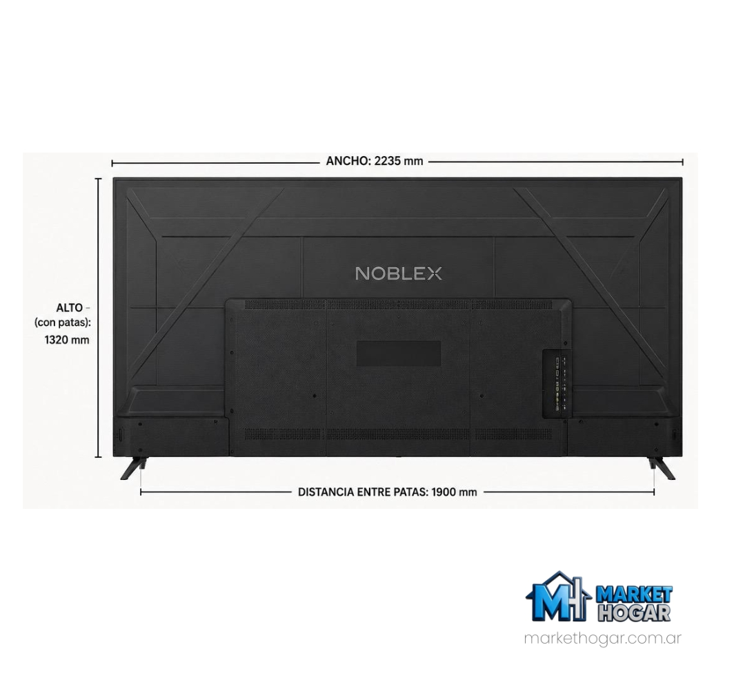 Smart Tv 100'' Noblex QLED Back Series Pro 4K UHD Google Tv - Image 3