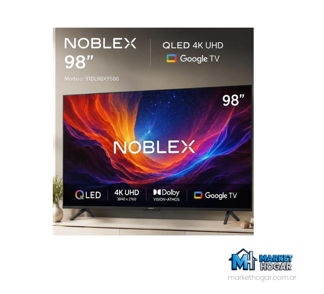 Smart Tv 98'' Noblex QLED 4K UHD Google Tv