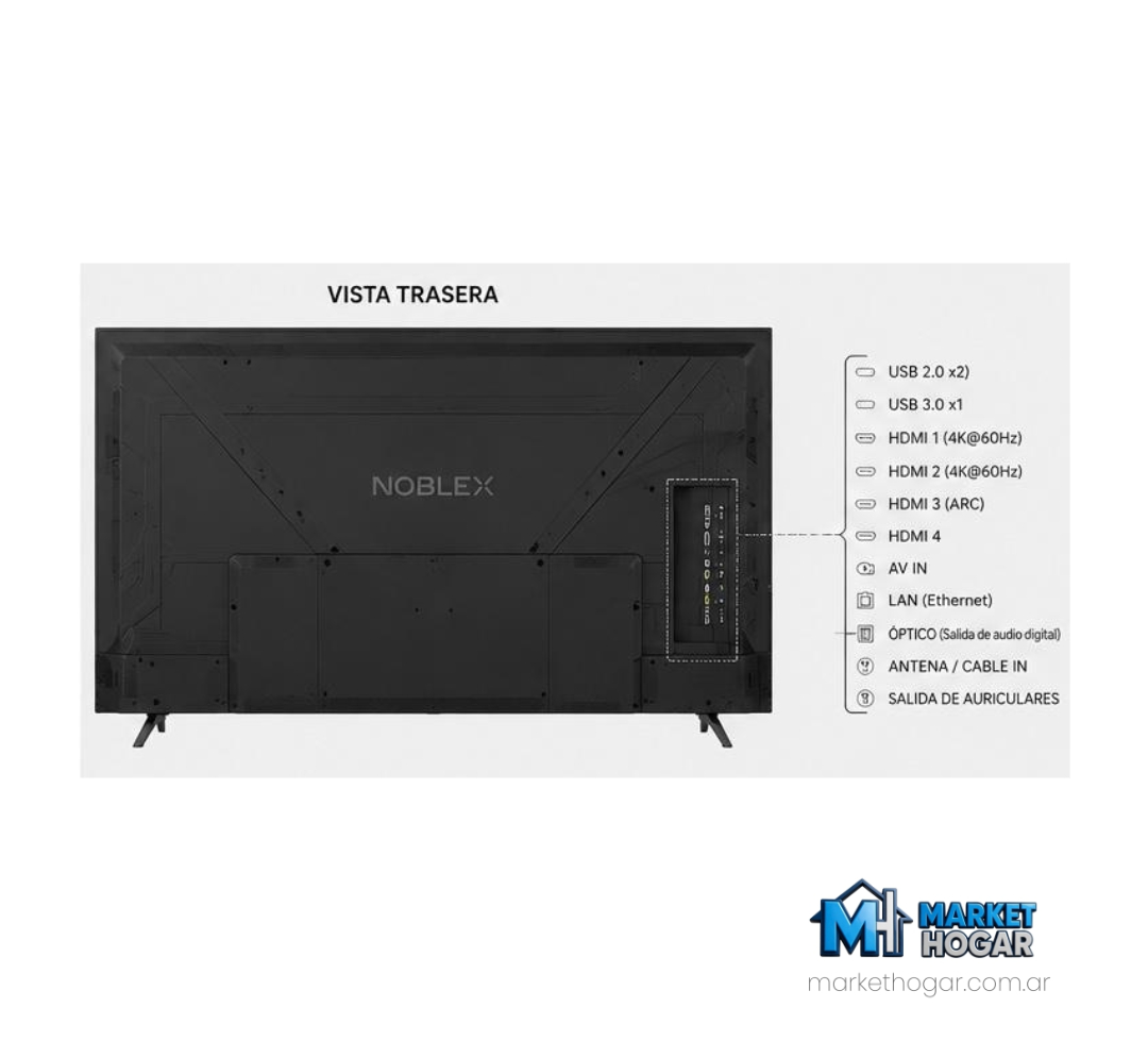Smart Tv 98'' Noblex QLED 4K UHD Google Tv - Image 3
