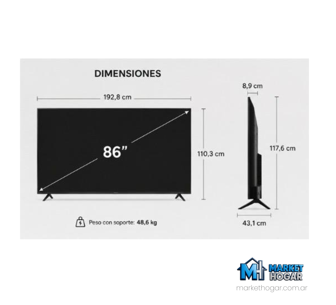 Smart Tv 86'' Noblex Black Series 4K UHD Google TV - Image 3