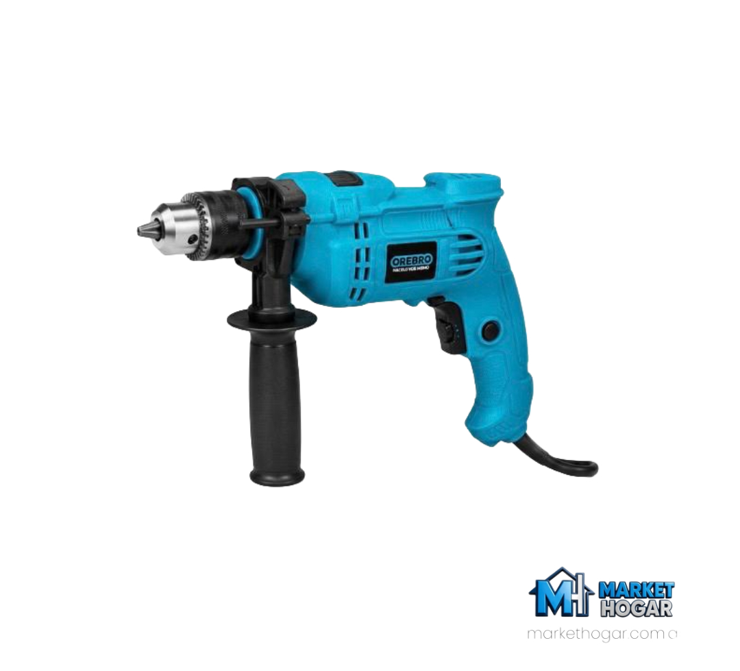 Taladro Percutor Obrero 650W Celeste con Mango Auxiliar - Image 2