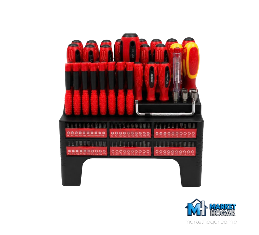 Set de Destornilladores Omaha 101 Piezas con Puntas Intercambiables y Accesorios