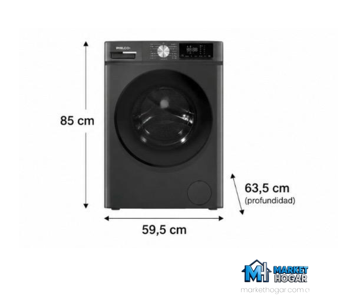 Lavarropas Philco 11 Kg Automático Carga Frontal Gris Inverter - Image 4