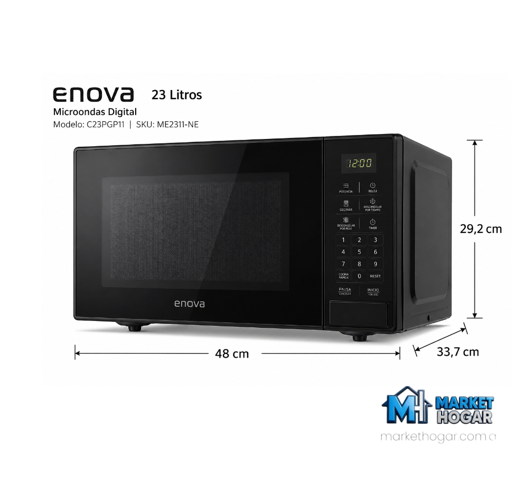 Microondas Enova 23 LTS Digital Negro - Image 2