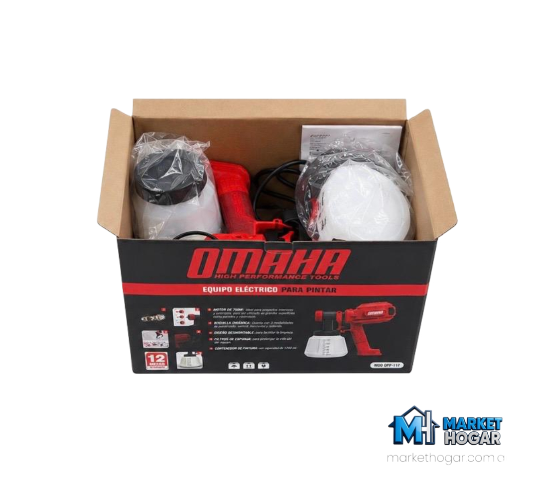 Equipo Eléctrico para Pintar Omaha 750W Profesional con Depósito de 1200 ML - Image 2