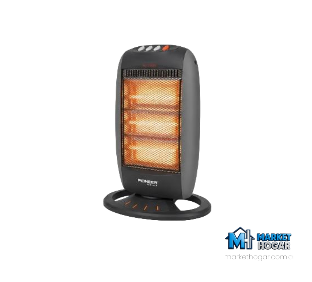 Estufa Halógena Pioneer 3 Niveles de Potencia + 3 Velas - Image 2