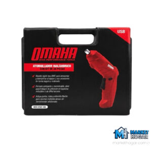 Atornilladora Omaha Inalámbrica a Batería 5V USB con Kit de 48 Piezas