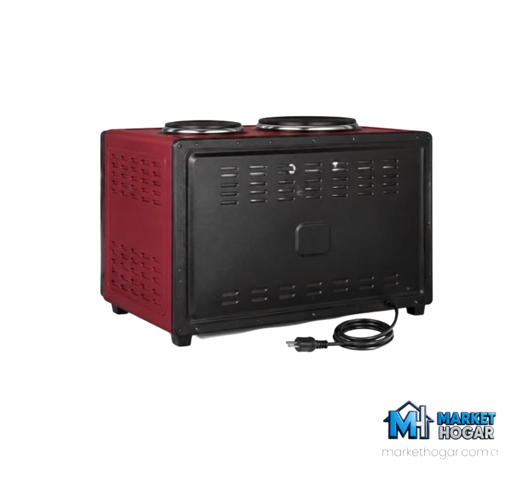 Horno Electrico Ultracomb 50 Lts Doble Anafe Rojo - Image 3