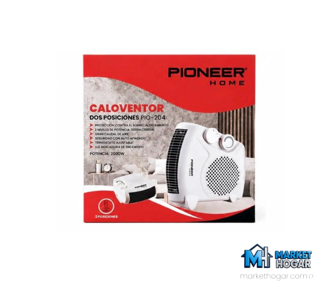 Caloventor Pioneer 2 Posiciones + 2 Niveles de Potencia 2000W - Image 3