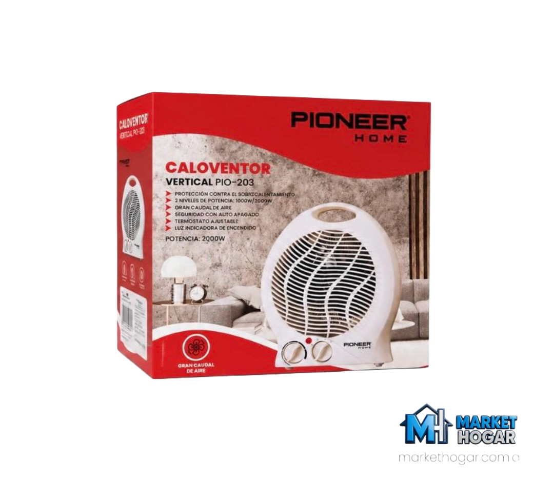 Caloventor Pioneer Vertical 2 Niveles de Potencia 2000W - Image 4