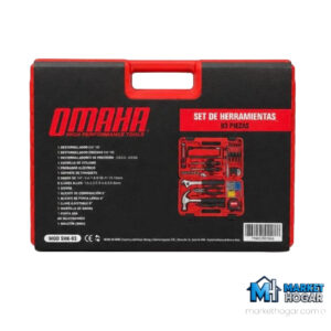 Juego de Herramientas Omaha 93 Piezas con Maletín Rígido
