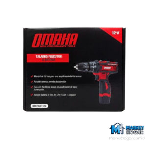 Taladro Percutor Inalámbrico Omaha 12V con Batería de Litio y Cargador