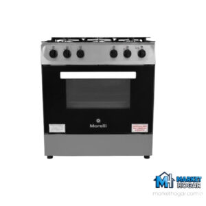 Cocina Morelli 82 cm 6 Hornallas + Horno con Visor y Amplio