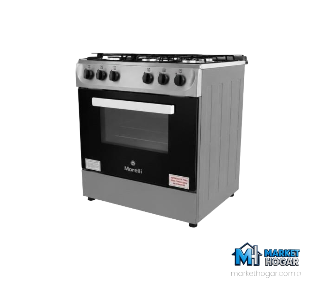 Cocina Morelli 82 cm 6 Hornallas + Horno con Visor y Amplio - Image 4