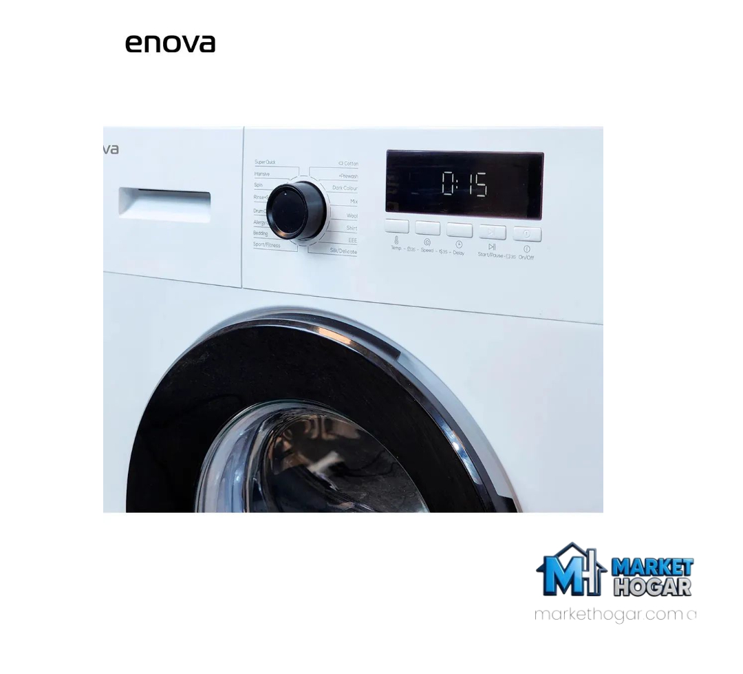 Lavarropas Enova Inverter Carga Frontal 6 Kg 1000 RPM Blanco - Image 2