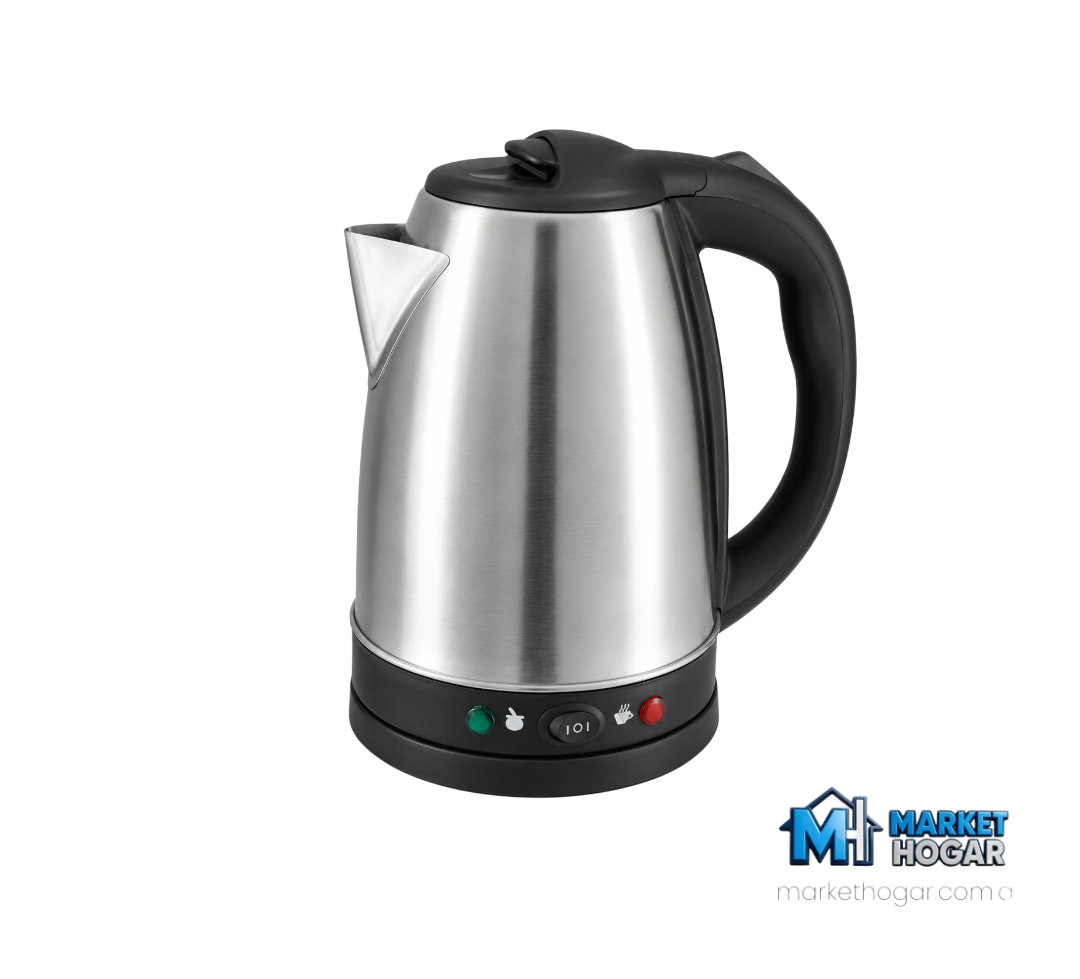 Pava Eléctrica Eiffel de Acero Inoxidable con Corte para Mate y Café 2 LTS