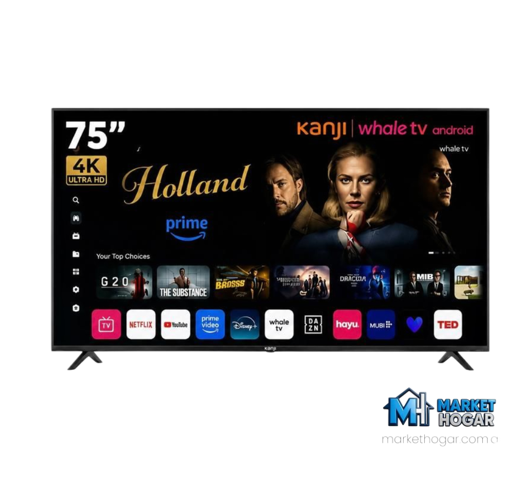 Smart Tv 75'' Kanji QLED 4K UHD Whale Tv Android
