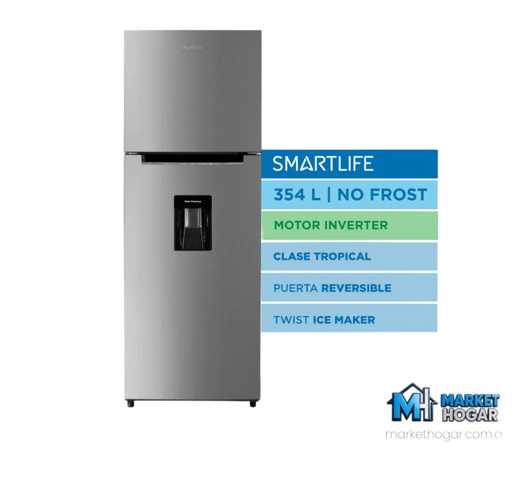 Heladera Smartlife 354 Lts No Frost Inverter con Dispenser Silver - Image 5