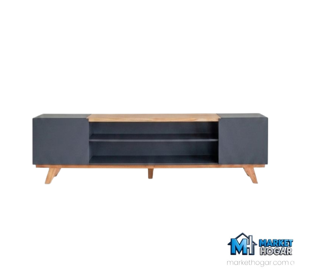 Mueble TV Kali con Puertas 1800mm MELANINA Gris