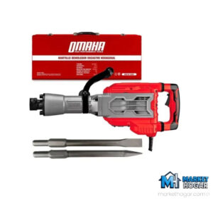 Martillo Demoledor HEX 2.3 HP + 60 Joules con Maletín Metálico Omaha**