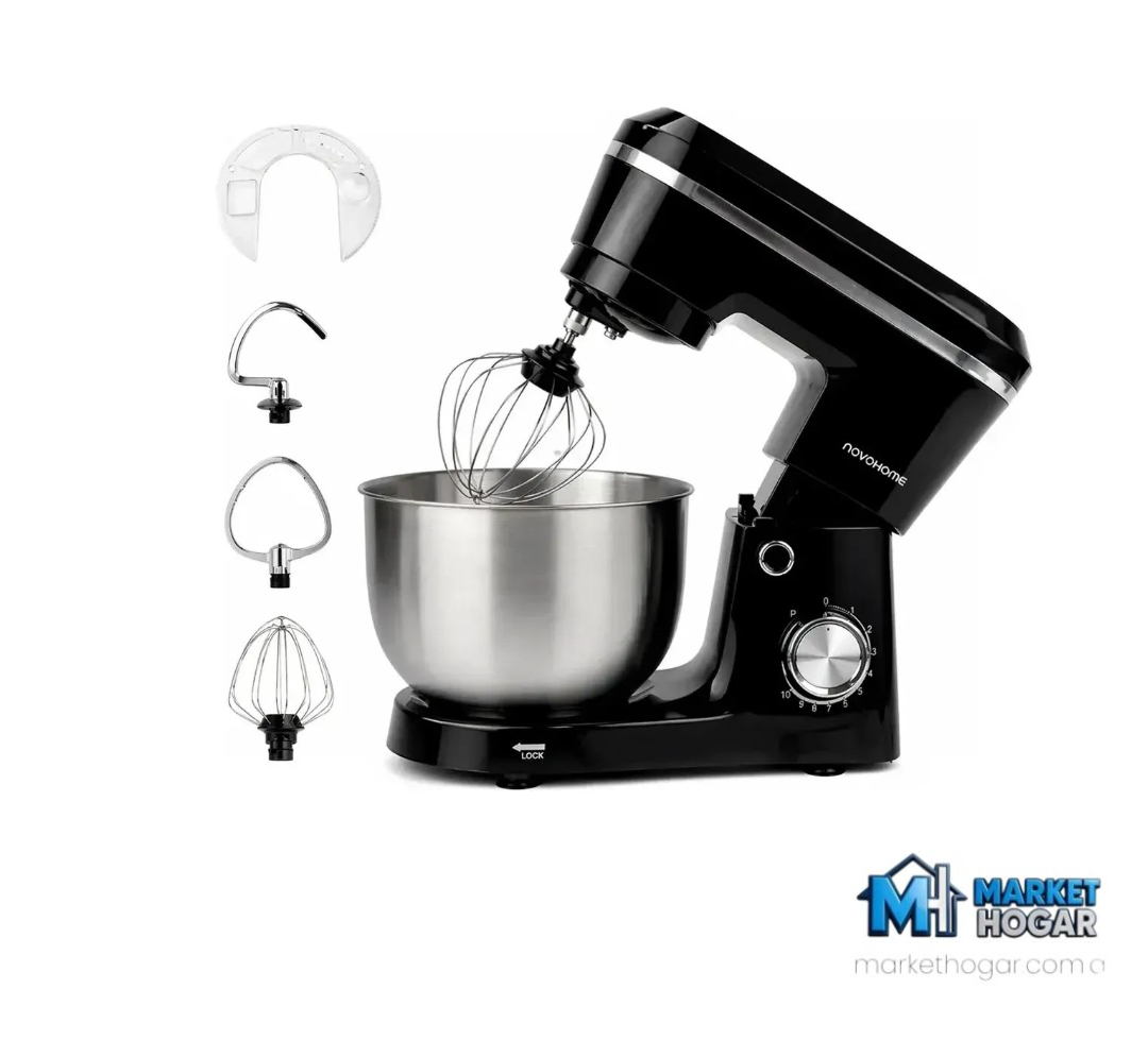 Batidora Planetaria 1500W con Bowl 4 LTS Negra NovoHome - Image 3