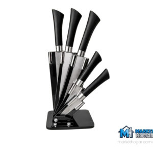 Set de Cuchillos 5 en 1 de Acero Inoxidable con Soporte
