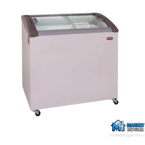 Freezer Inelro 211 LTS con Tapa de Vidrio + Luz Inverter Blanco*