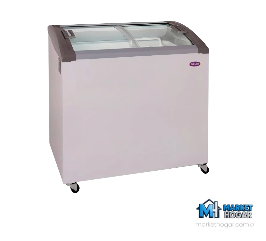 Freezer Inelro 211 LTS con Tapa de Vidrio + Luz Inverter Blanco*