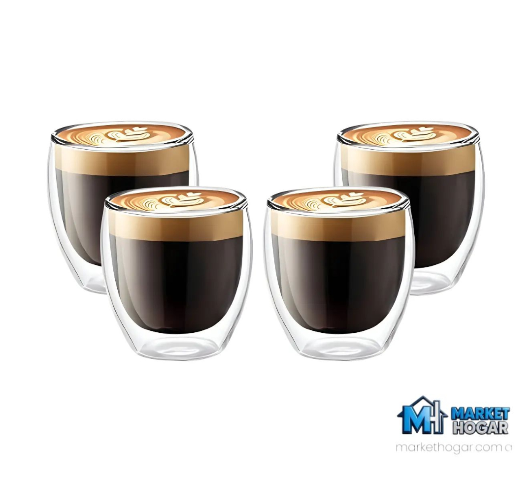 Vaso de Vidrio Doble Térmico 150 ML