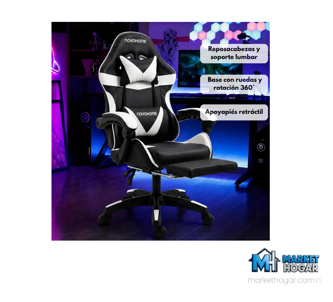 Silla Gamer con ApoyaPies NovoHome - Image 2