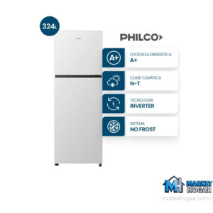 Heladera Philco 324 Lts Top Mount No Frost Inverter Blanca*