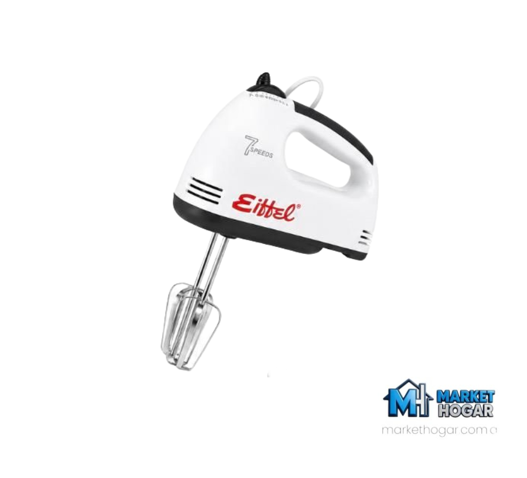 Batidora de Mano Plástica con Accesorios + 3 Velocidades 400W Eiffel