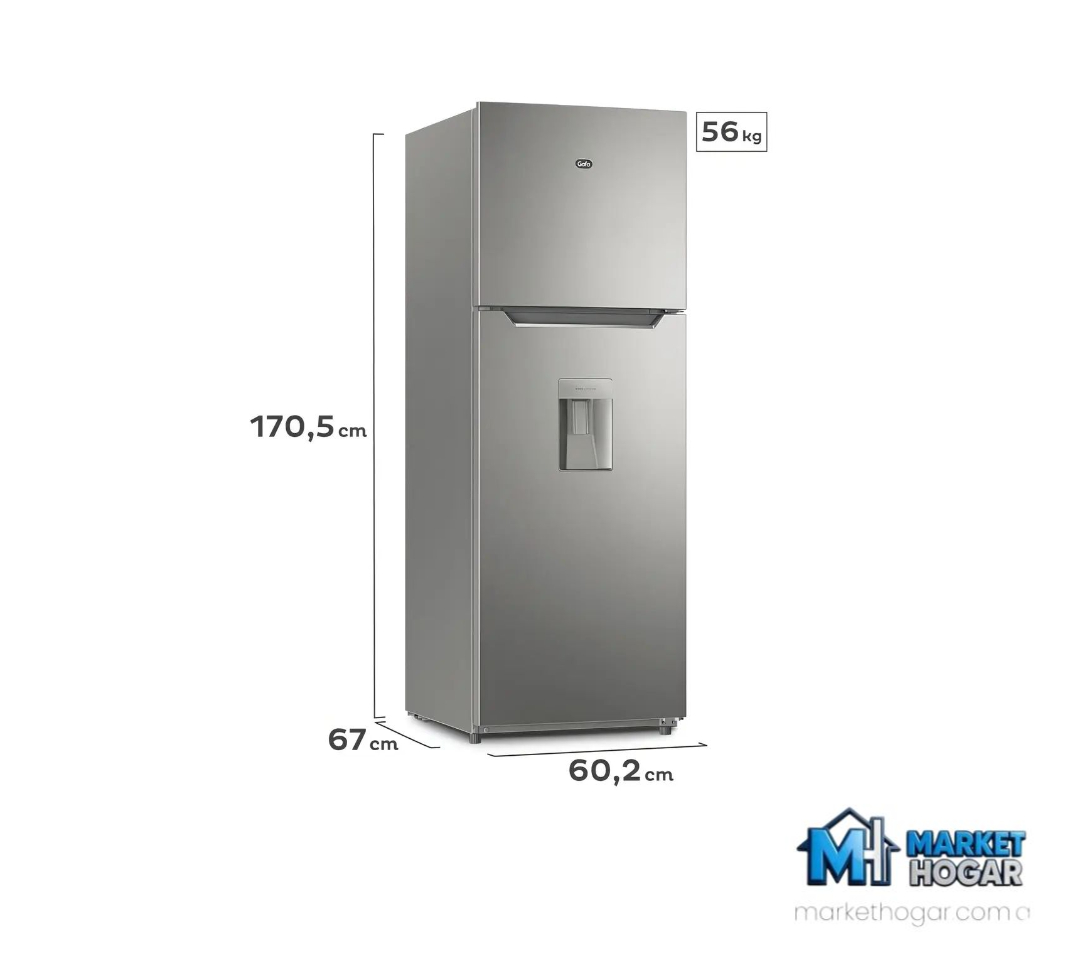 Heladera Gafa 356 Lts con Dispenser Inverter No Frost Silver* - Image 3